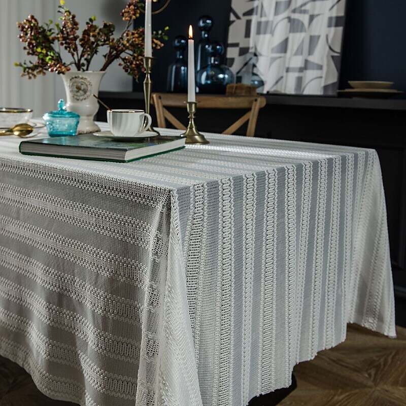 Pastoral Tablecloth Washable Table Cover with Dust-Proof Wrinkle