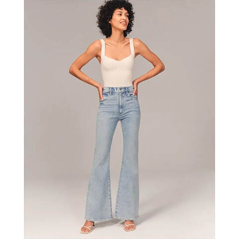 Ultra high waist stretch flare jeans - Buy 3 and get free shipping