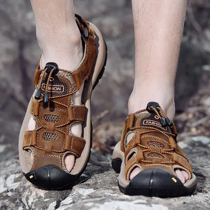 Summer Genuine Leather Men's Sandals