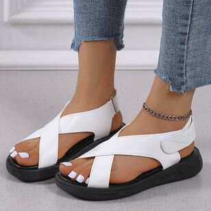 Women's Velcro Low Heel Sandals