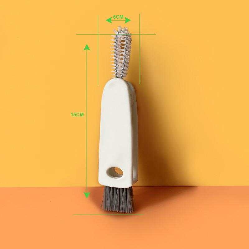 Cleaning Brush,Beveled Corner Versatile Cleaning Brush Hand Held Radish Shape 3 In 1 Cleaning Brush