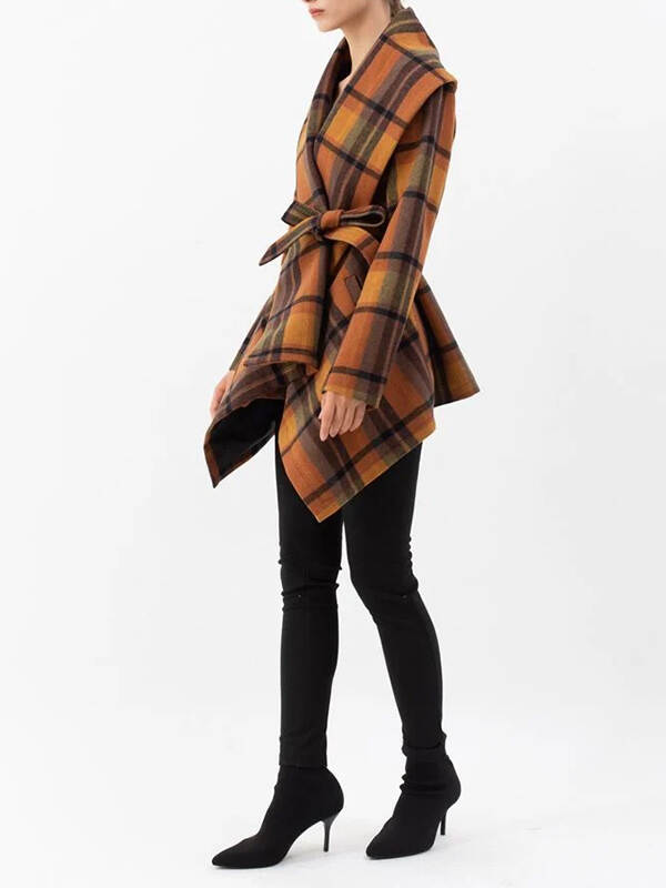 Caramel Check Pattern RABATO Jacket