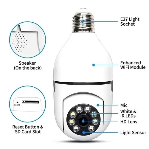 (⏰Last Day Promotion-49% OFF) Wireless Bulb Security Camera - 🔥BUY 2 FREE SHIPPING