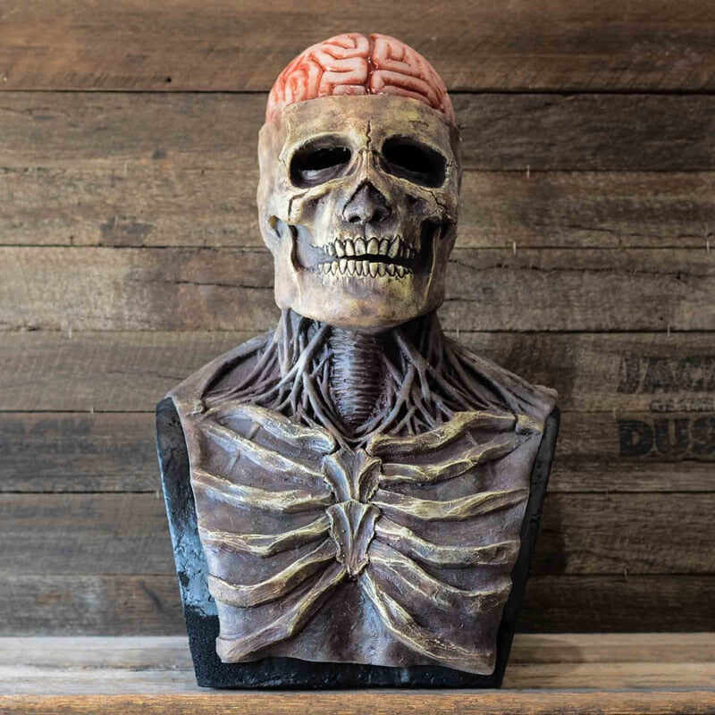 3D Full Head Blood Red Human Brain Skull Mask