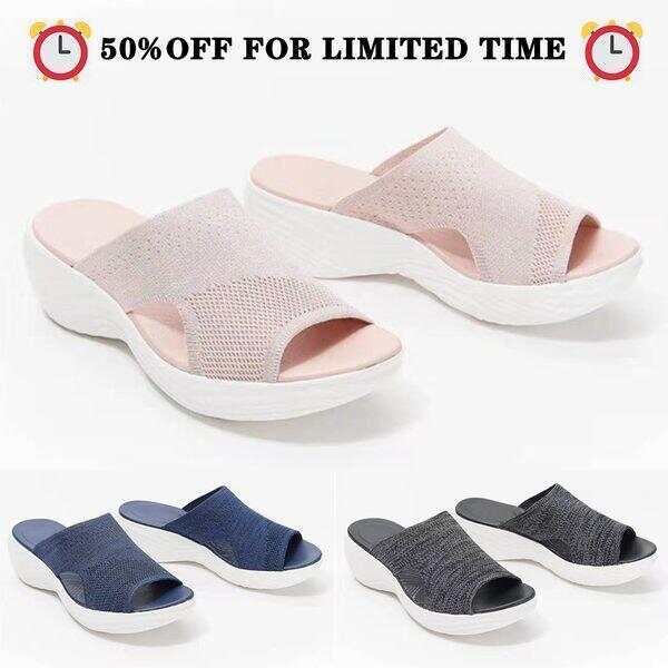 Upgraded Orthotic Slide Sandals, Knitted Sports Corrective Sandals