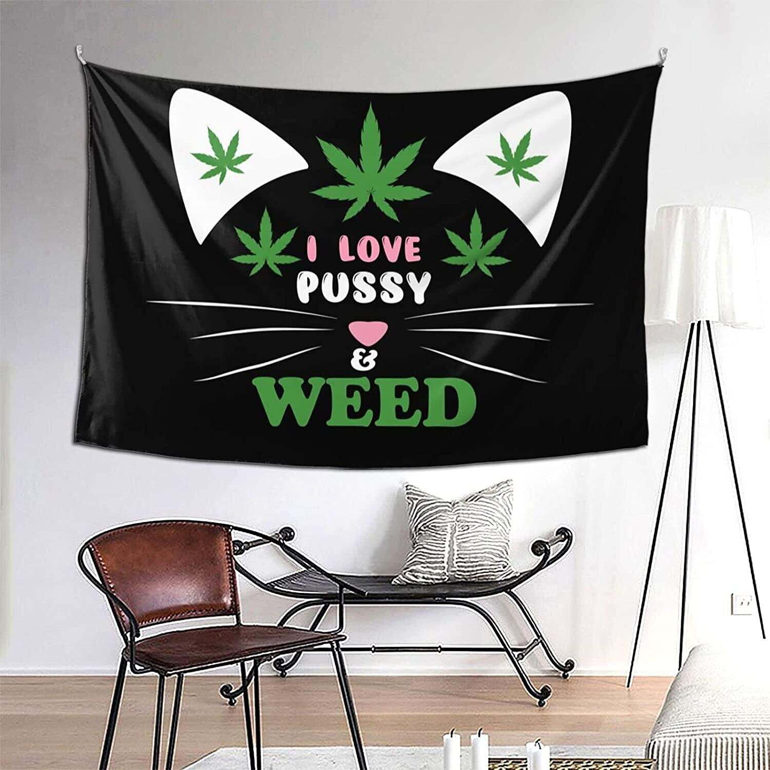 Weed Wall Tapestry Trippy Art Decor Photograph Backdrop