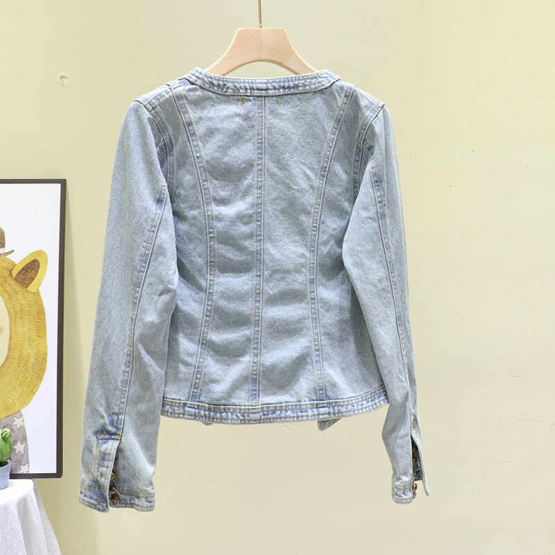 Blue Slim Fit Denim Jacket