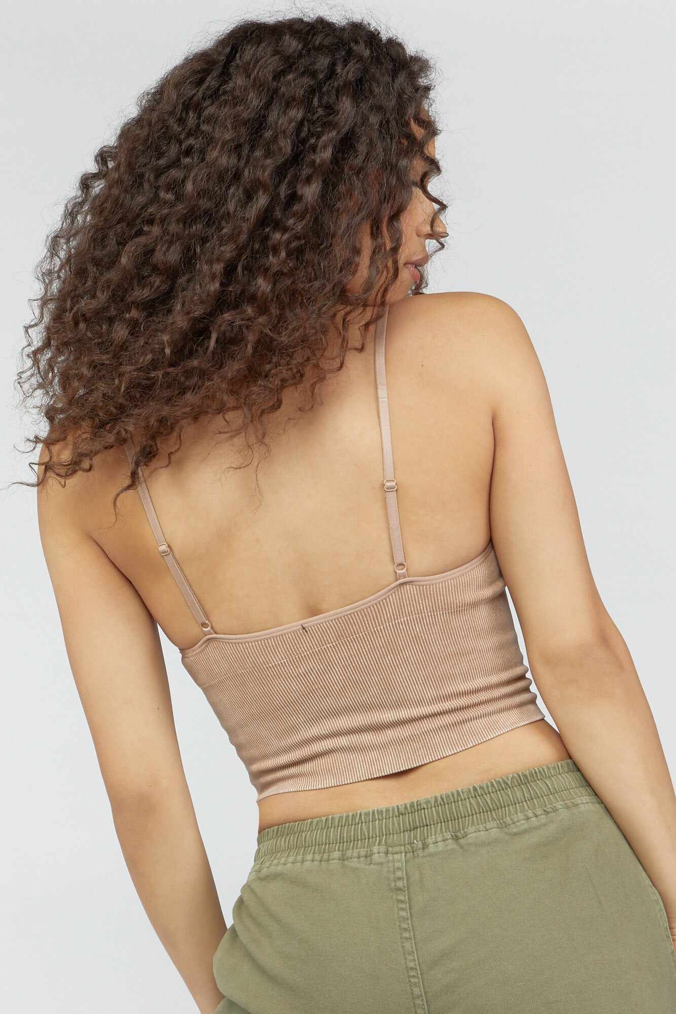 Women Apparel | Seamless Ribbed Cropped Cami Ivory Forever21 - DV17620