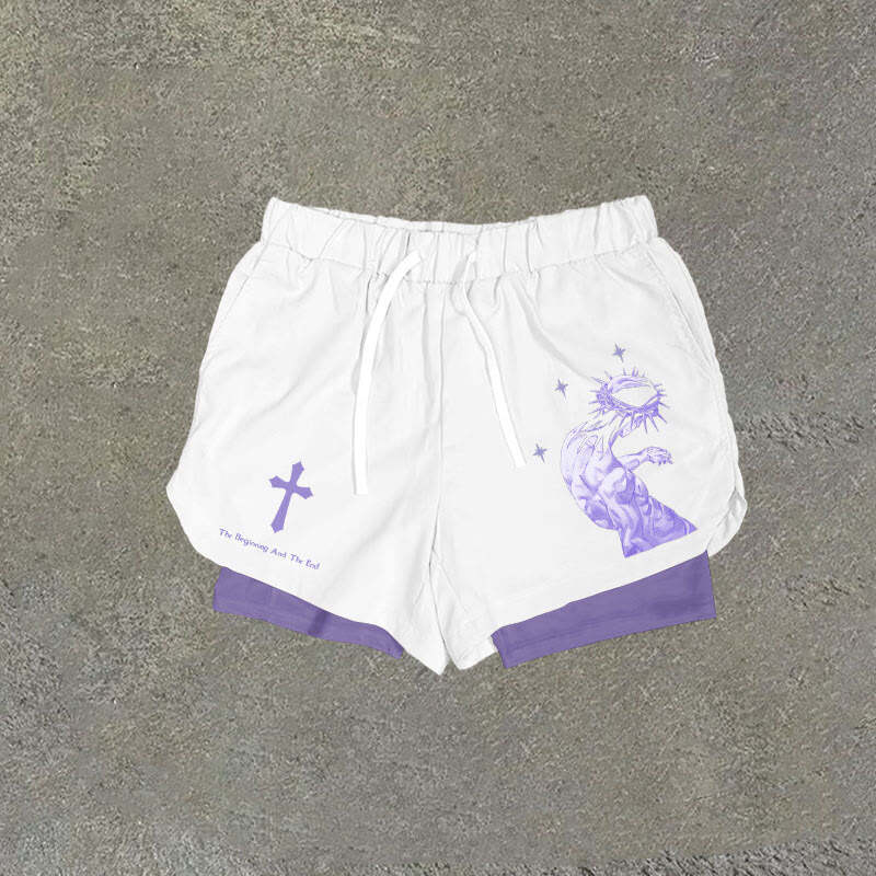 Jesus Is King Print Men's Christian Shorts