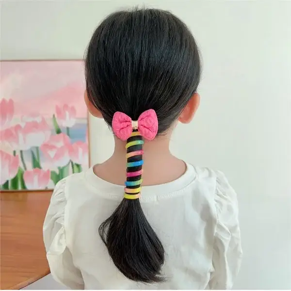 🌲 Early Christmas Sale🎁Colorful Telephone Wire Hair Bands for Kids