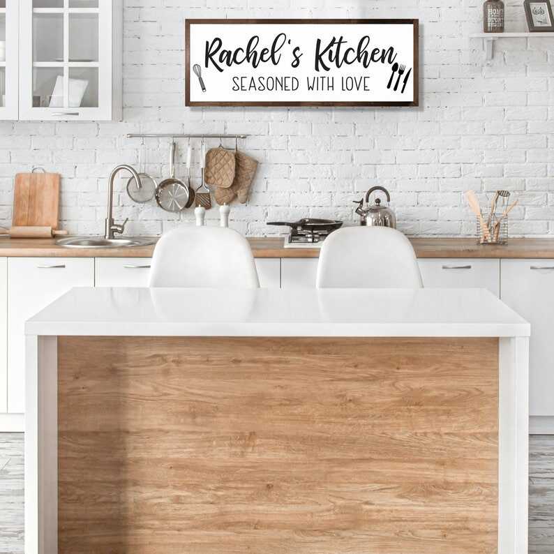 Personalized kitchen signs-gifts-decor-items-kitchen decor-art-gift for mom birthday-wall decor-gift for cook-chef-custom kitchen sign gift-