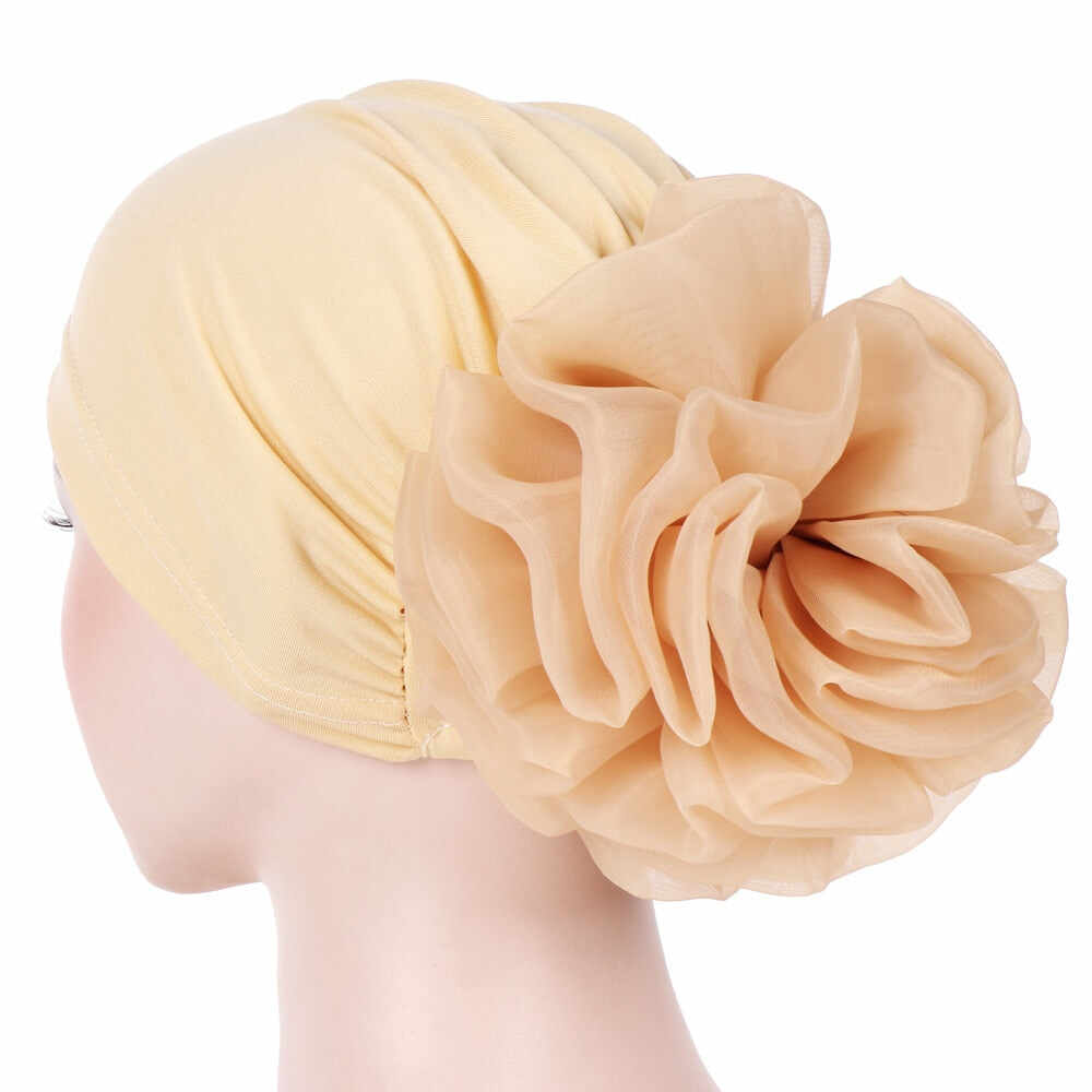 Woman Big Flower Turban Hair Accessories