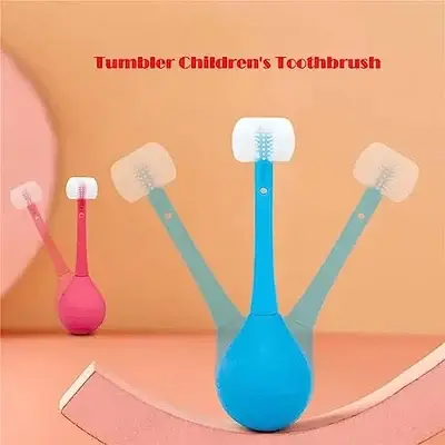 👍 Novelty Cute Tumbler Three-sided Children's Toothbrush