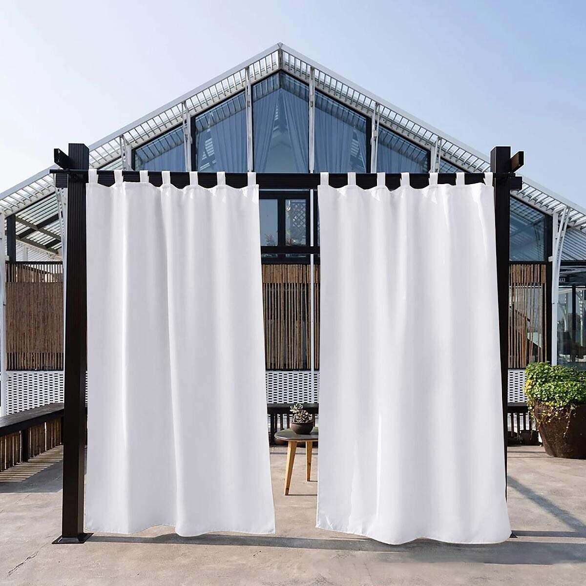 2 Panels Outdoor Curtain Privacy Waterproof