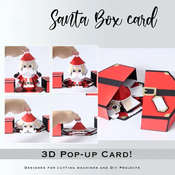 🎅Hot Sale--🥳3D Santa Claus Prank Pop-up Box card🎁