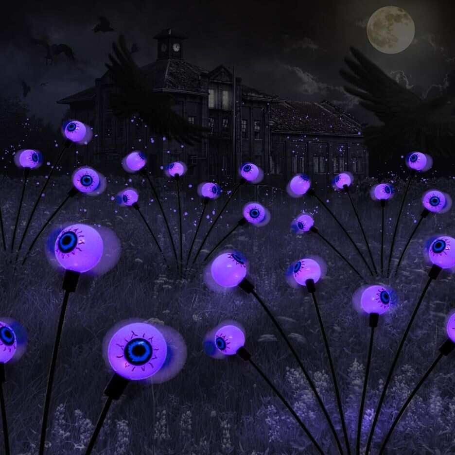 😈Early Halloween 50% OFF-Sale👻Halloween Solar Powered Scary Eyeball Lights