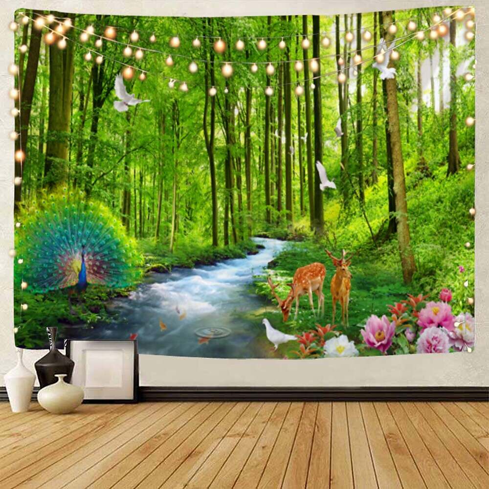 Waterfall Landscape Decorative Wall Tapestry Nature Background Cloth