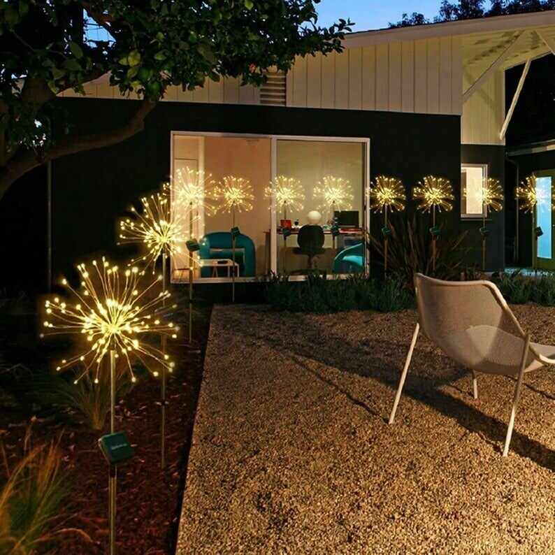 Outdoor Solar Fairy Light Firework LED stake garden-Buy 3 Free Shipping !!!