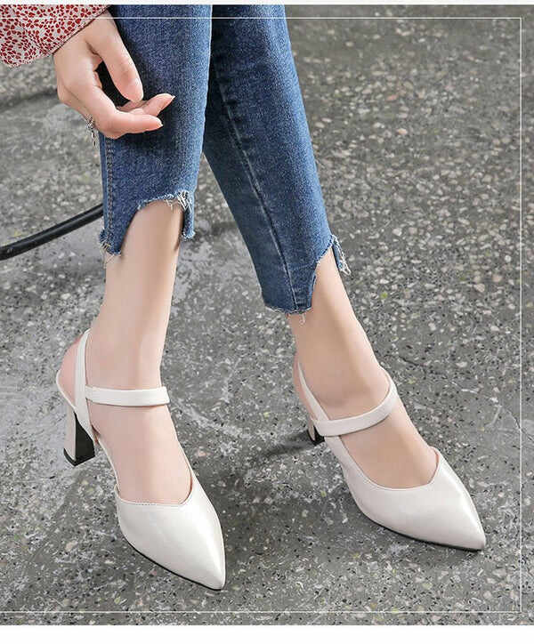 Women's Ankle Strap Pointed Toe Heels