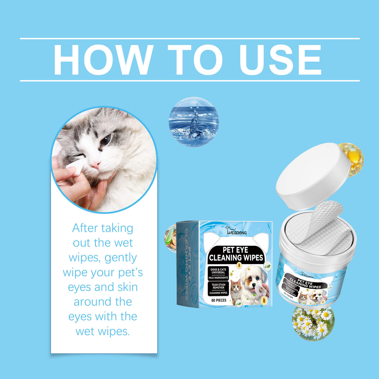 Pet Eye Cleaning Wipes