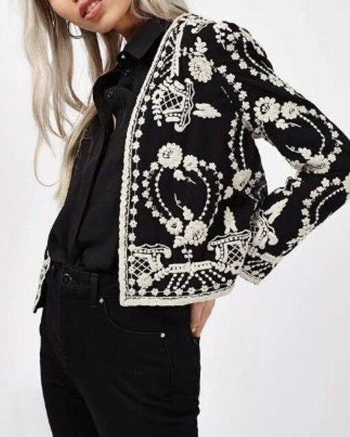 Lapel Velvet Vintage Cardigan Jacket