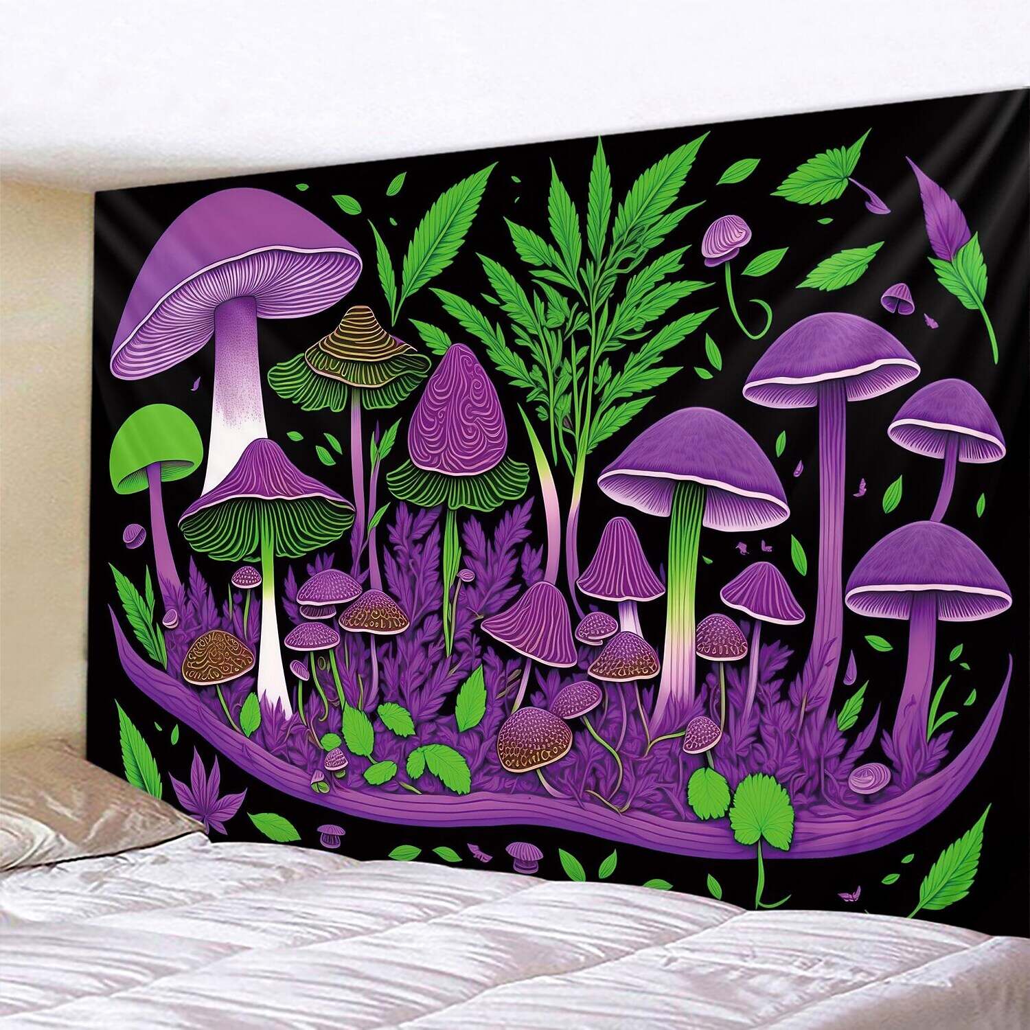 Trippy Mushroom Wall Tapestry Art Decor