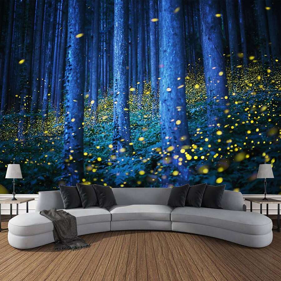 Landscape Forest Hanging Tapestry Wall Art Mural Decor Photograph Backdrop Blanket Curtain Home Bedroom Living Room Decoration