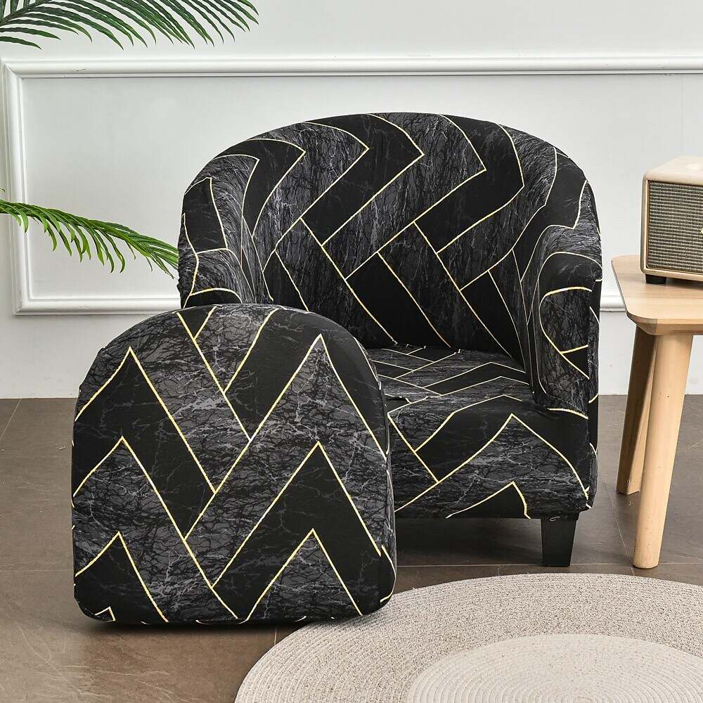 Stretch Club Chair Slipcover Tub Chair Cover with Seat Cushion Cover