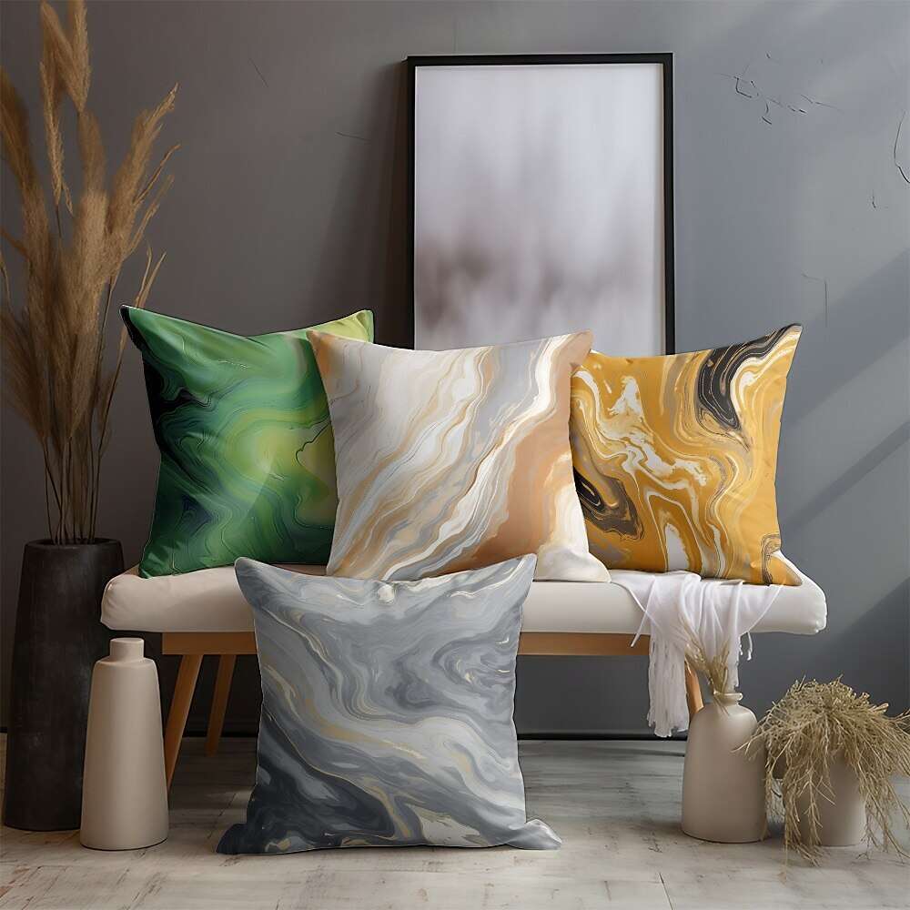 Abstract Marble Pattern Pillow Cover 1PC