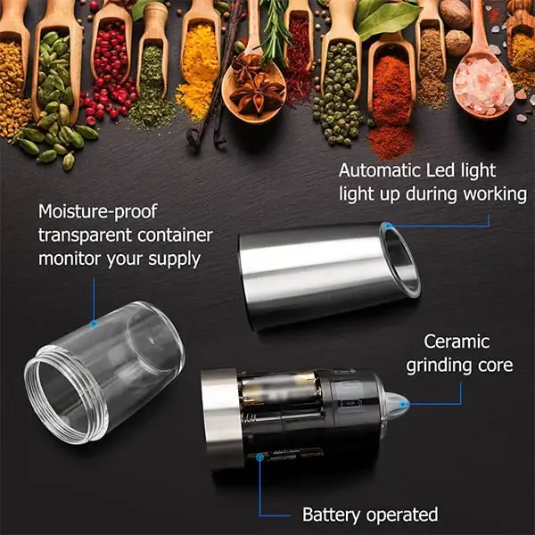 🔥Last Day Promotion -50% OFF🔥Automatic Electric Gravity Induction Salt and Pepper Grinder