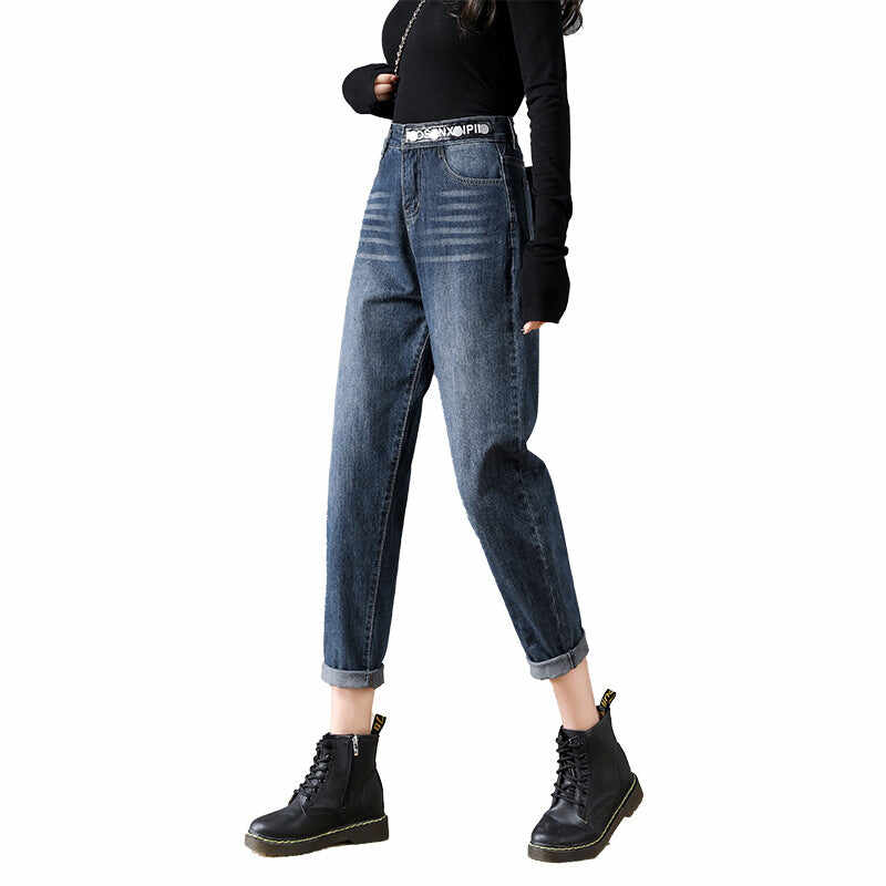 High-rise Harem Cropped Jeans