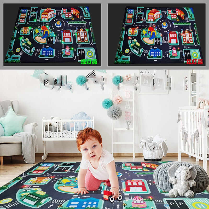 LED Lighter Rode Rugs For Kid Play Climb Carpets