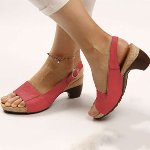 Clearance Sale- Comfortable Elegant Low Chunky Heel Shoes