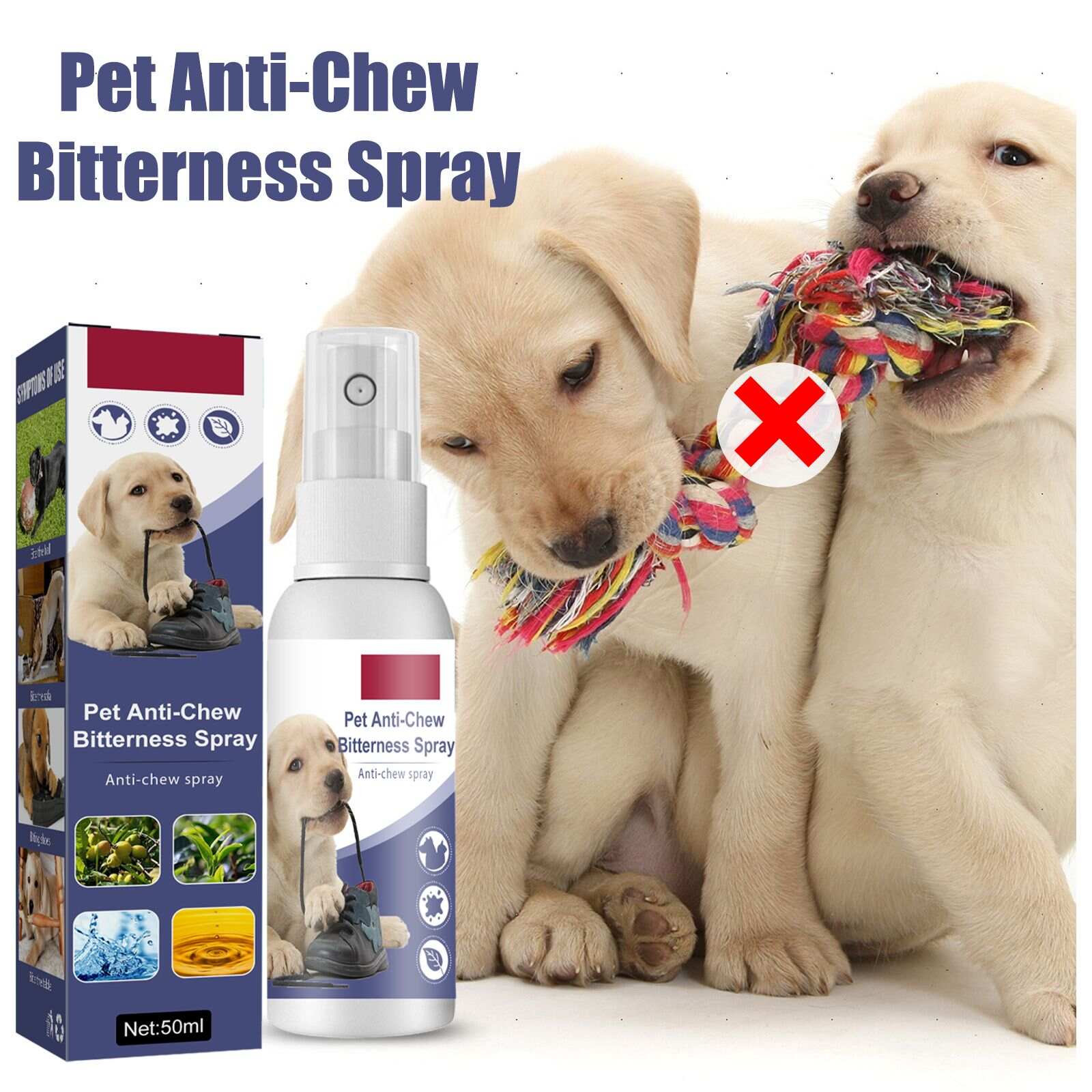 Bitter anti chew spray for pets can prevent dogs from chewing tables, chairs and legs and scratching sofa spray