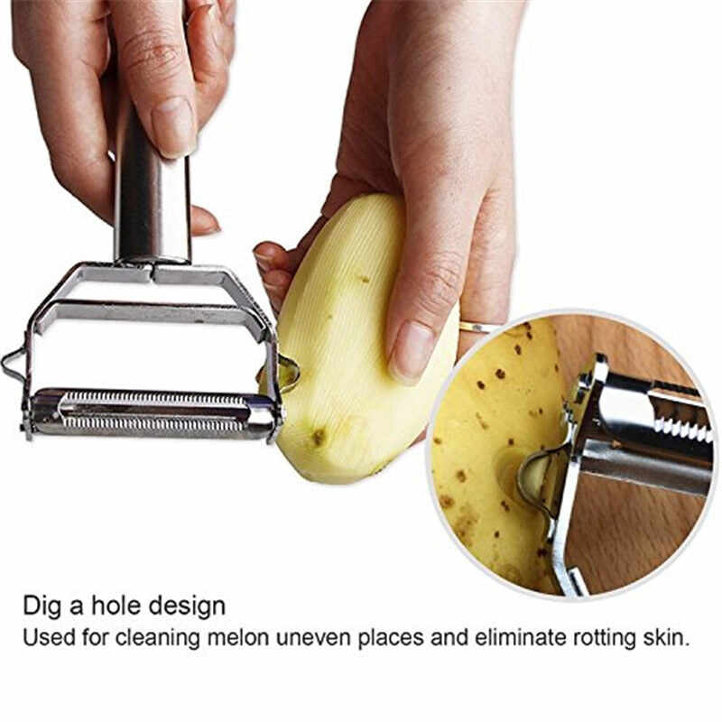 Dual Fruit Vegetable Peeler&Julienne Peeler Cutter Sharp Multifunction Stainless Steel Potato Carrot Grater Planing Kitchen Tool