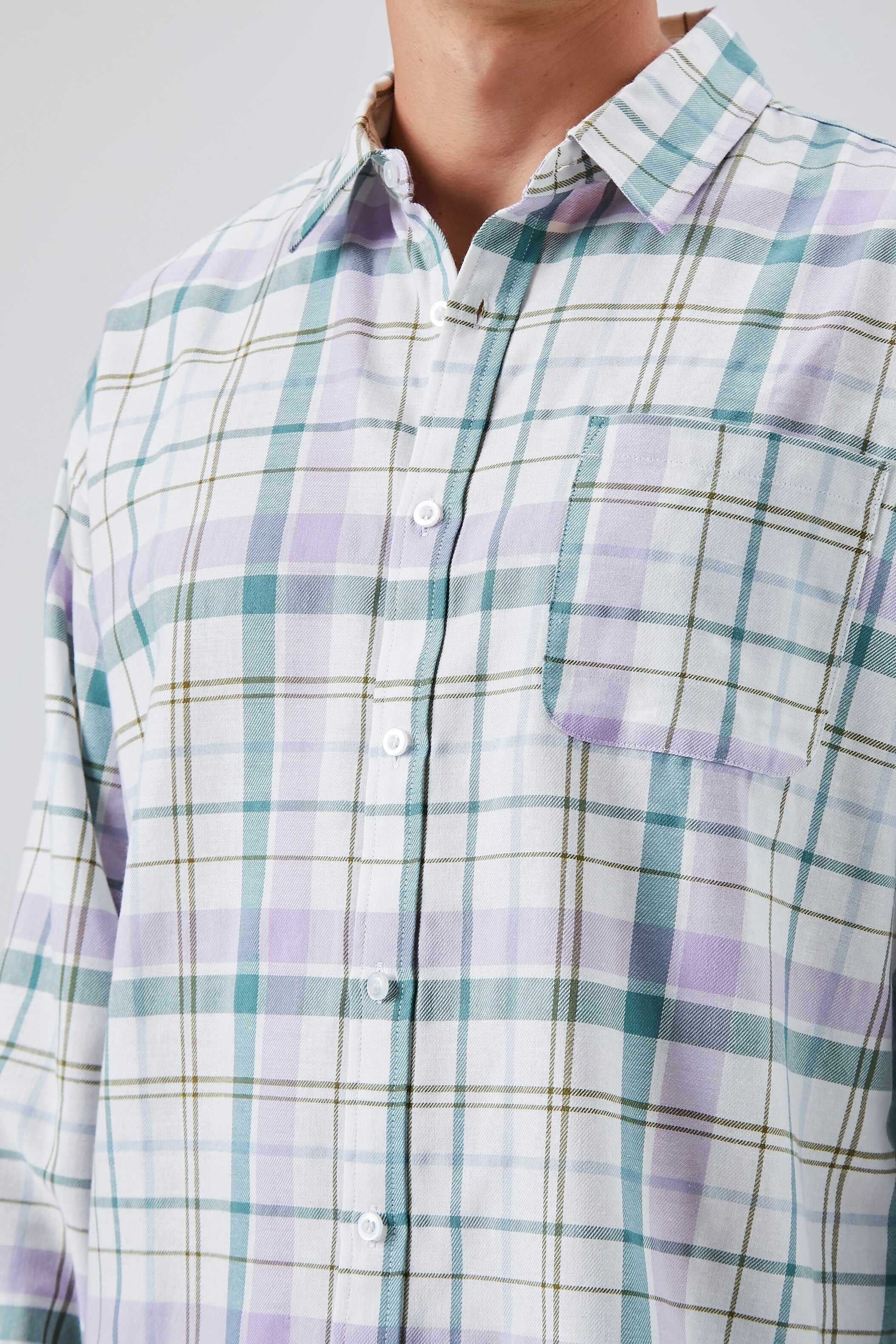 Men Apparel | Plaid Linen-Blend Shirt Taupe Forever21 - NP82776