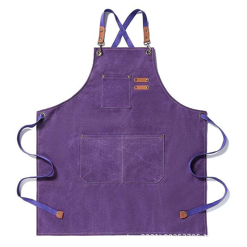 Chef Apron Black for Men Women with Pocket