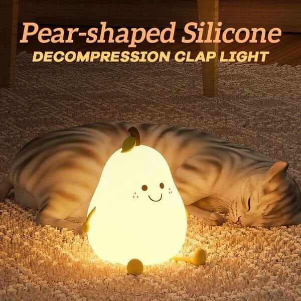 (🔥Summer Hot Sale 48% OFF) Pear-shaped Silicone Decompression Clap Light - BUY 2 FREE SHIPPING