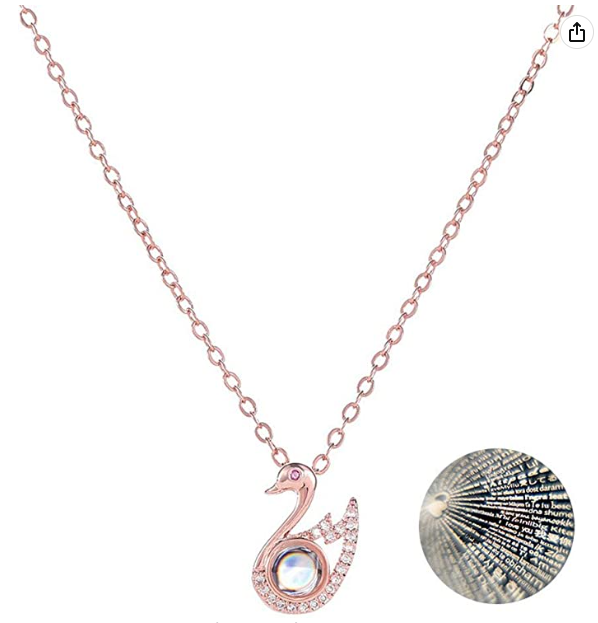 Personilized Strass Swan Necklace Pendant Necklace Women/Girl Jewelry