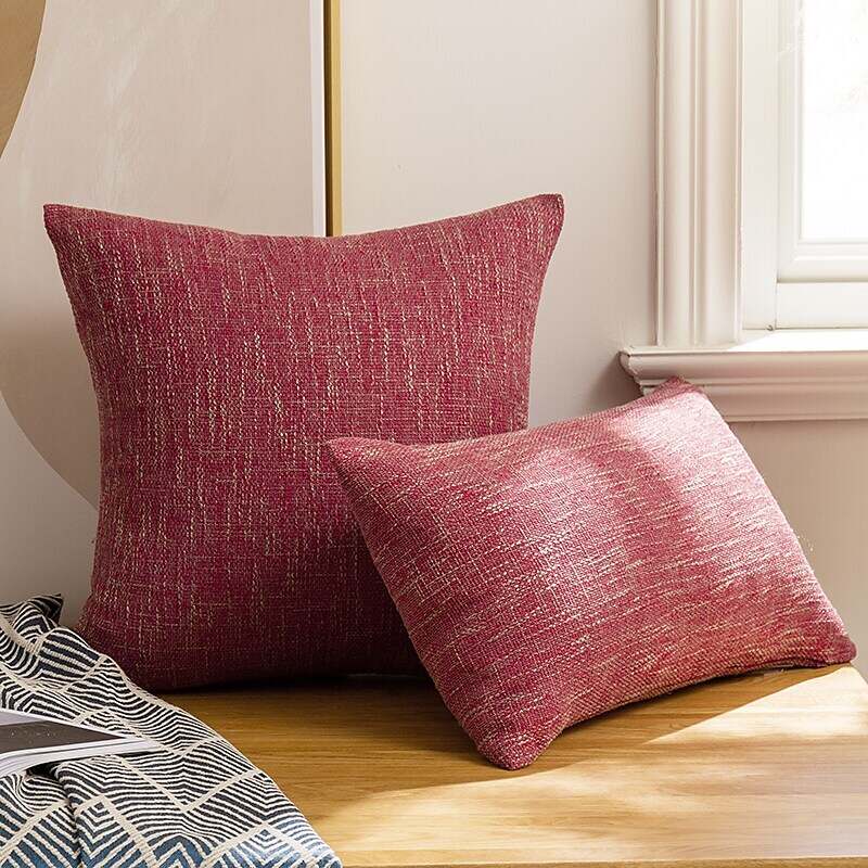 Solid Color Cotton Linen Pillowcase