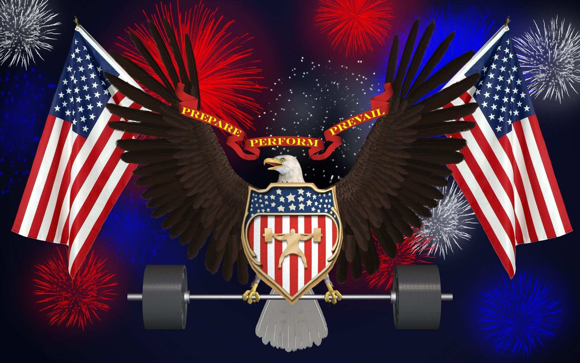 Eagle Patriotic Independence Day Garage Door Mural