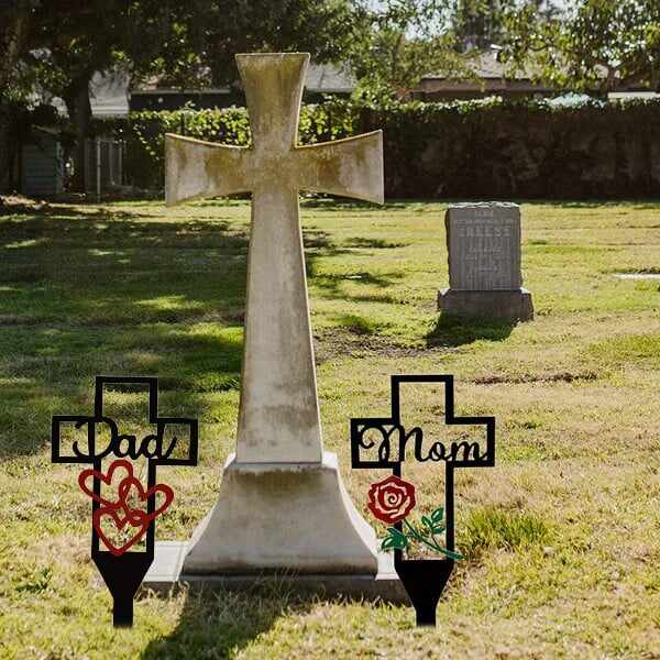 Hot Sale - Cemetery Memorial Cross Stake for Parents