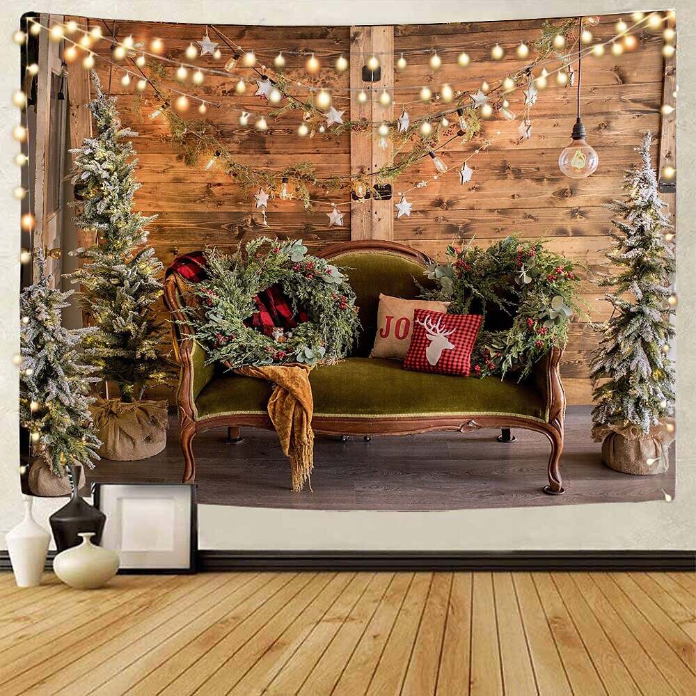 Christmas Santa Claus Holiday Party Wall Tapestry Art Decor