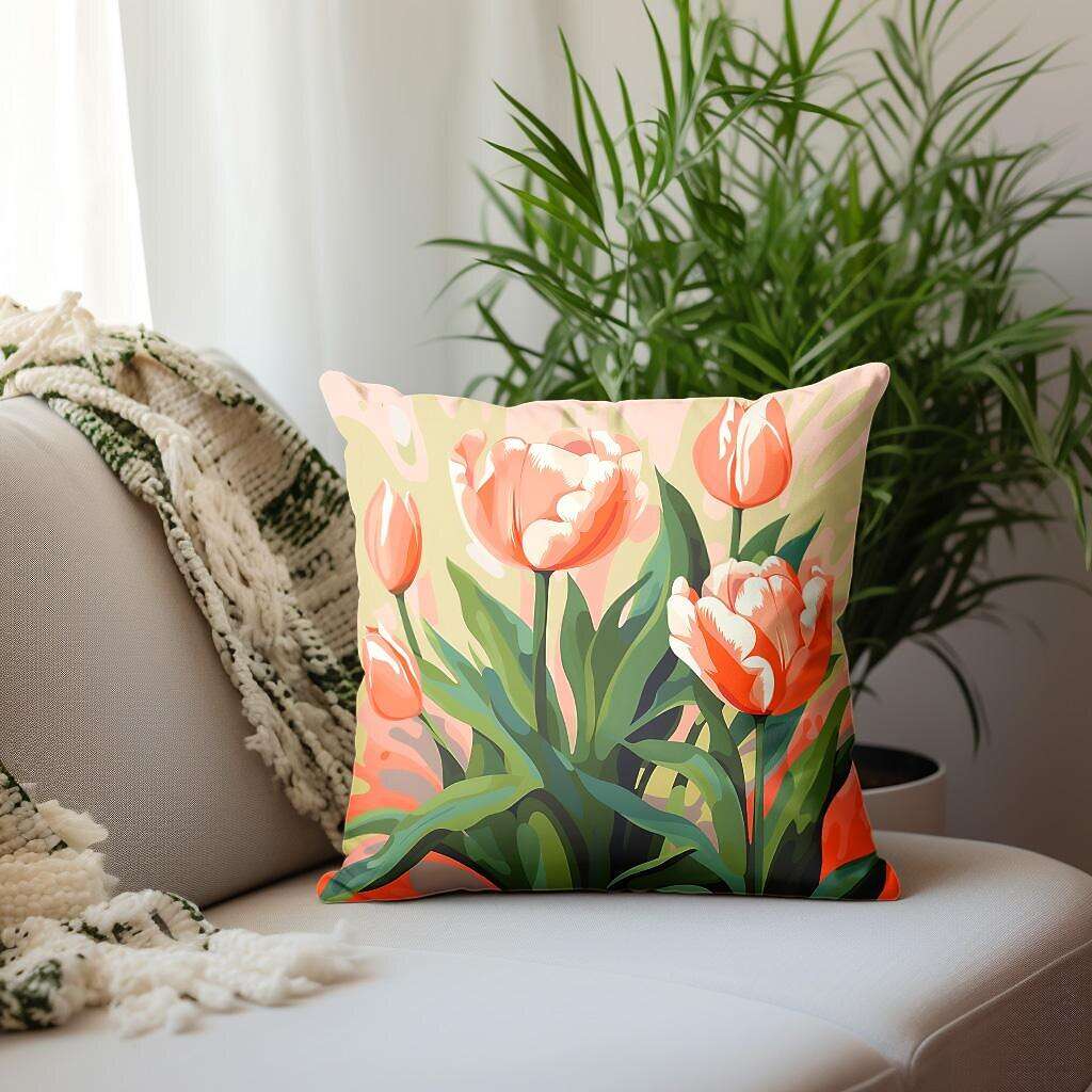 Floral Plant Pillow Cover 1PC