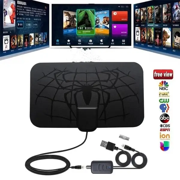 🔥LAST DAY 49% OFF--Spider pattern new HDTV cable antenna 4K (5G chip, 🌎 can be used worldwide)