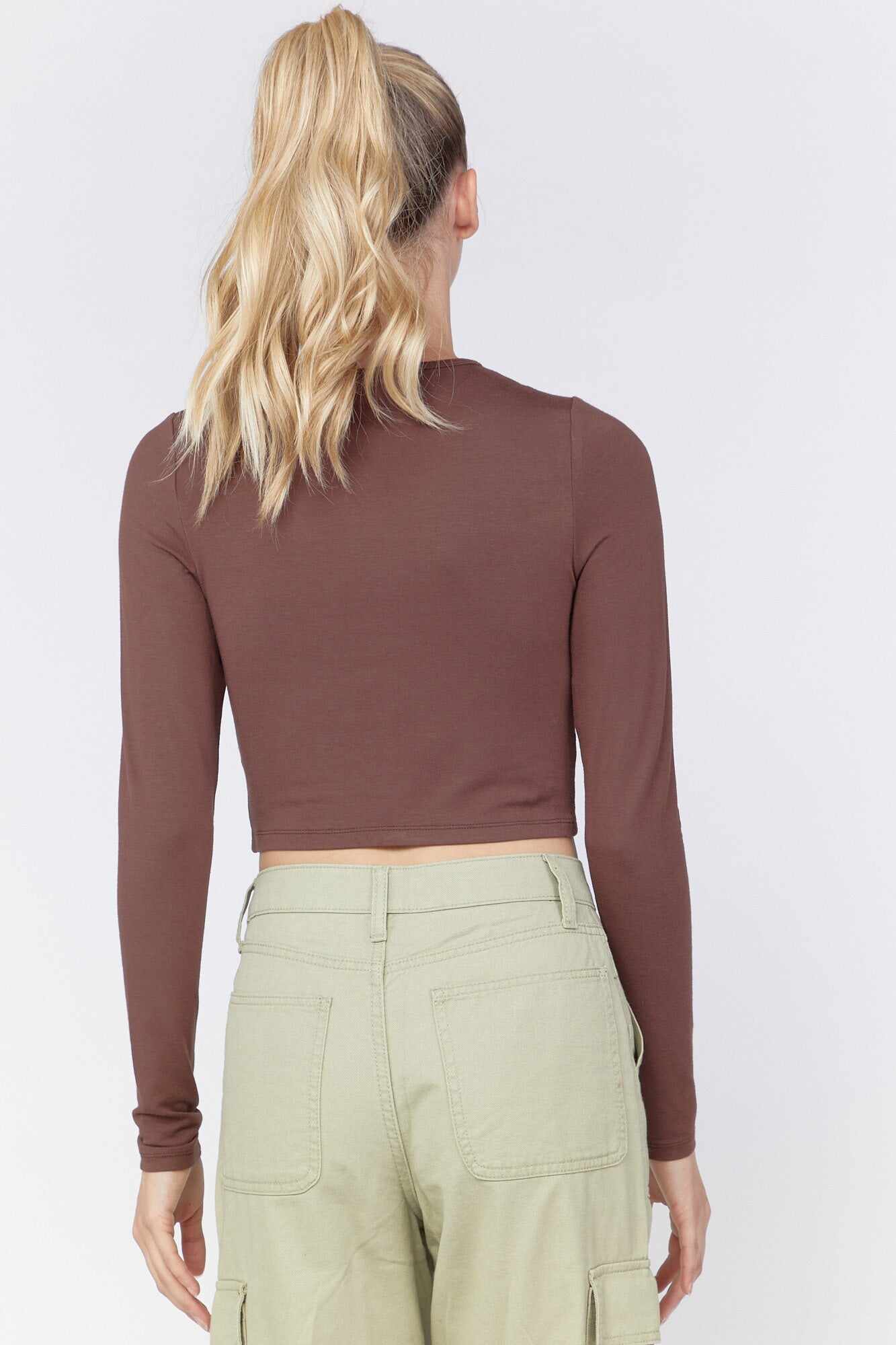 Women Apparel | Cutout Crop Top Light Grey Forever21 - IL14264