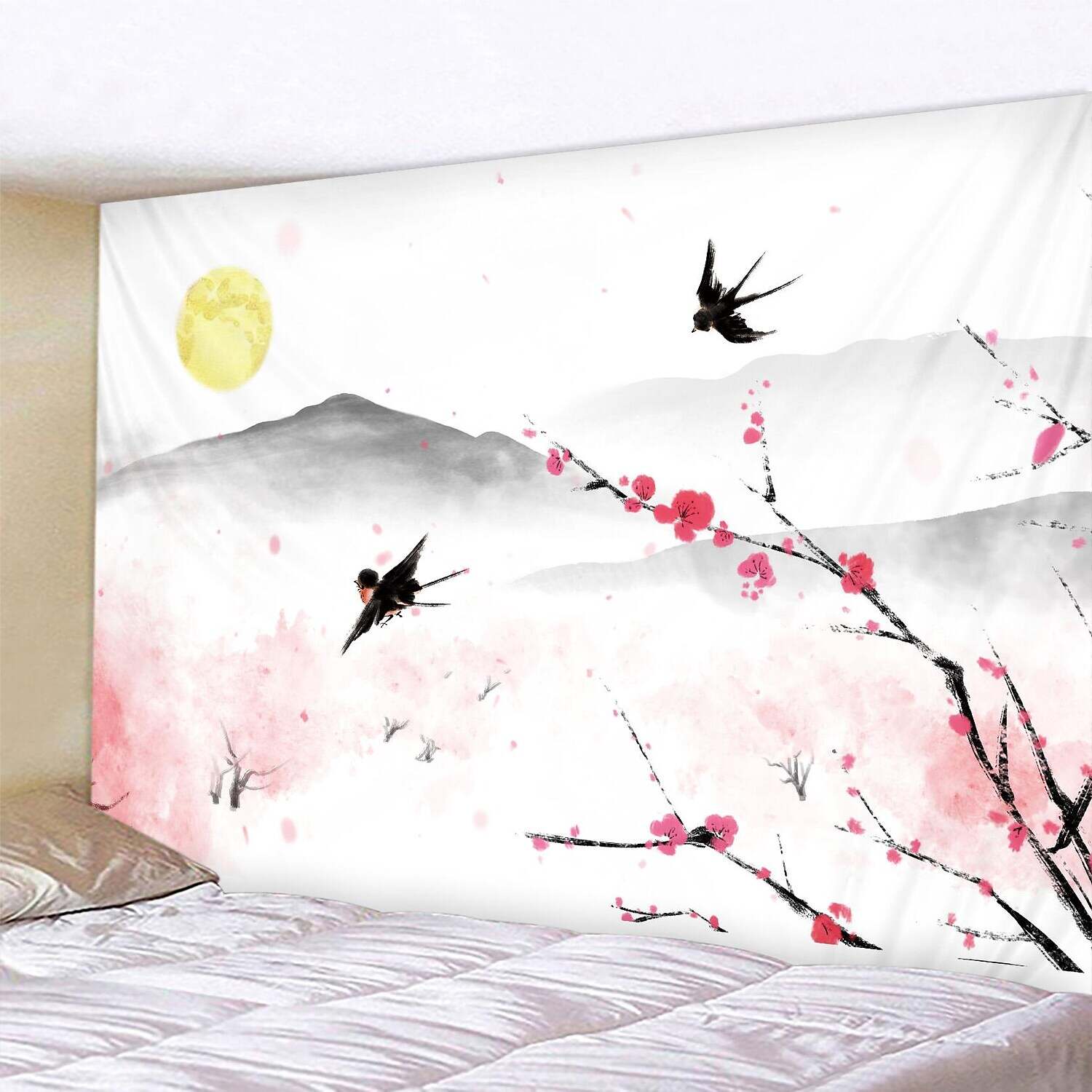 Painting Style Large Wall Tapestry Landscape Art Decor