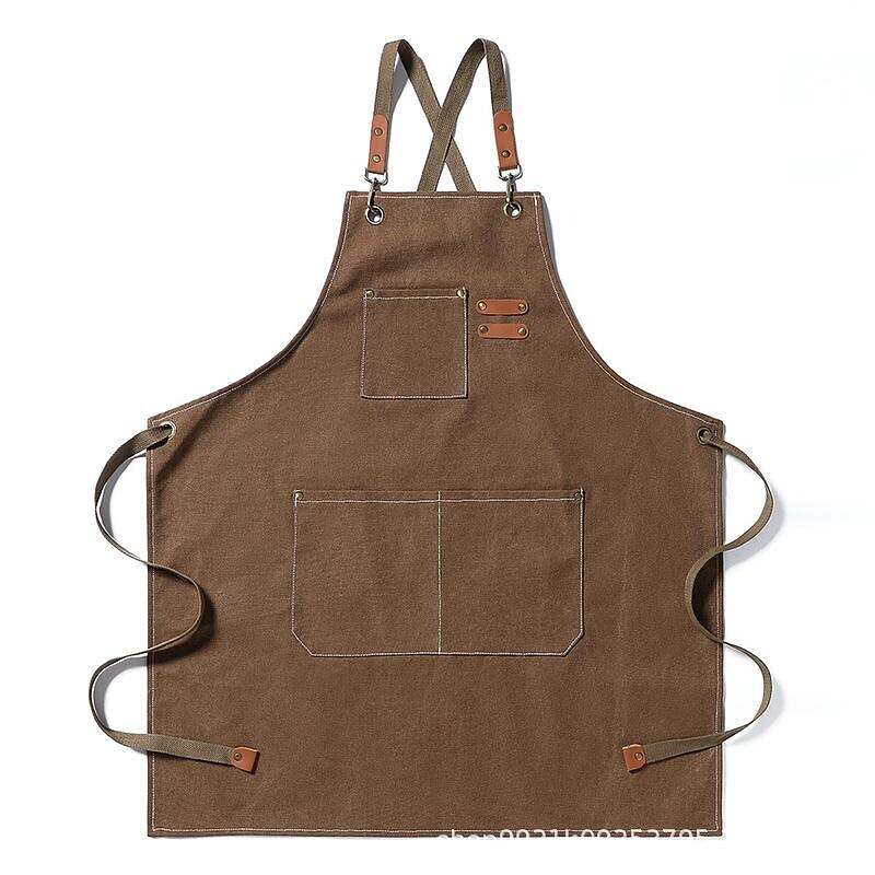 Chef Apron Black for Men Women with Pocket