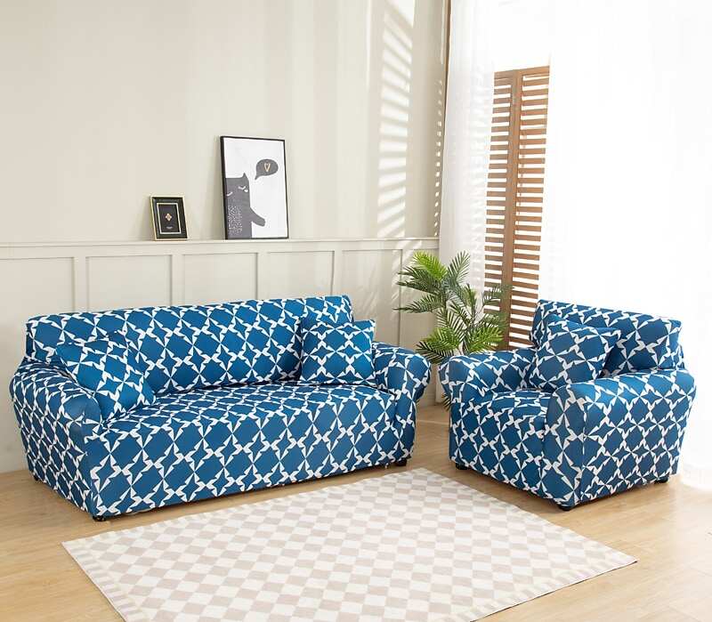 Stretch Sofa Cover Slipcover Geometric Pattern