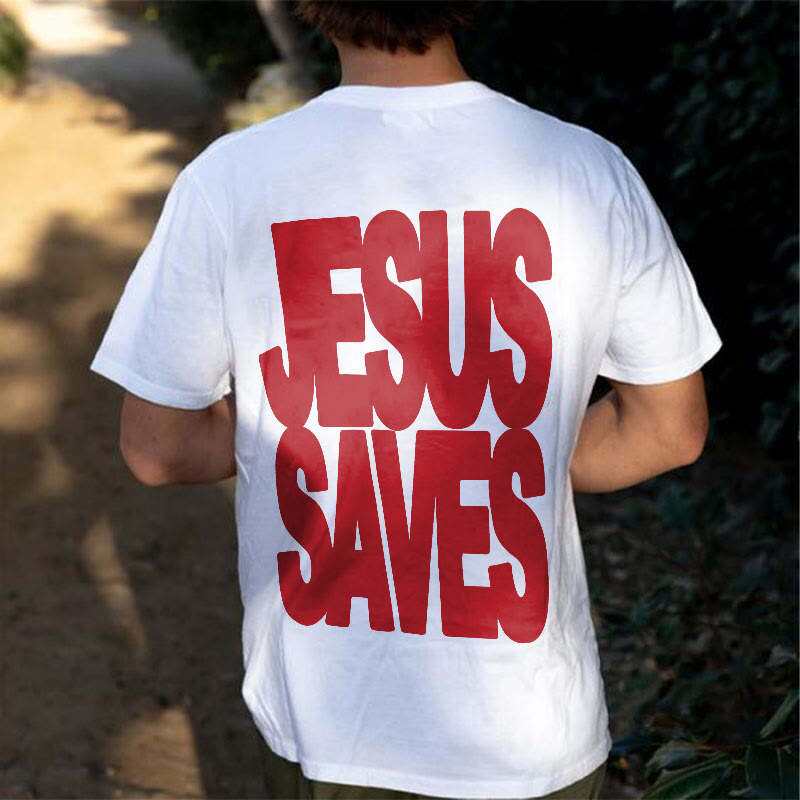 Jesus Saves Print T-shirt